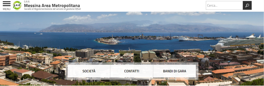 Home page della società partecipata S.R.R